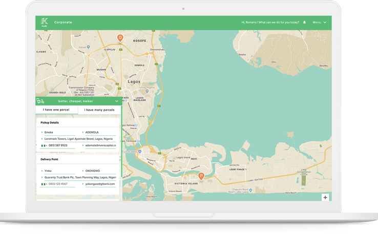 delivery service app mobile desktop nigeria lagos